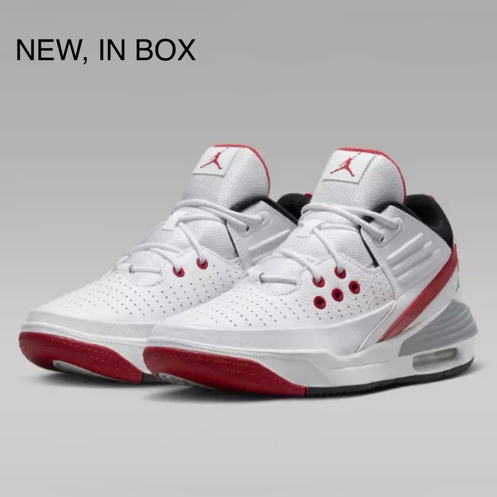 Nike Jordan Max Aura 5 Shoes 'White/Varsity Red' (DZ4353-101) Men’s 10.5